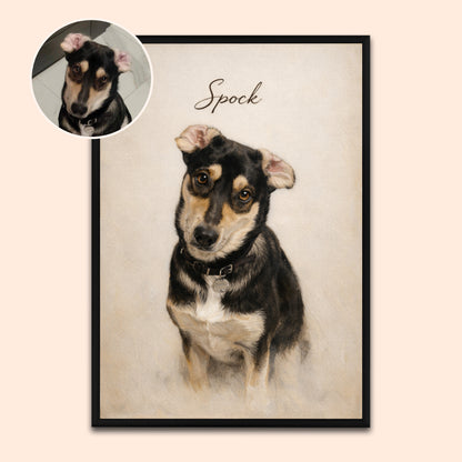 Timeless Pet Portrait – Custom Artwork